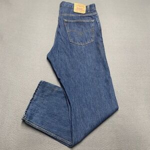 VTG Levis 505 Jeans Mens 42x32 Regular Fit Straight Denim Made Canada Y2K‎